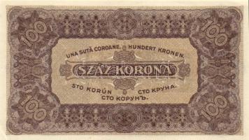 1923. "Magyar Pénzjegynyomda Rt" 100K (2x) T:I,I-