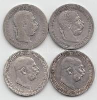 Ausztria 1894-1915. 1K Ag "Ferenc József" (4x) T:vegyes
Austria 1894-1915. 1 Corona Ag &qu...