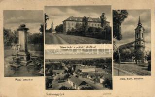 Vámosgyörk, Nagy artézikút, Polgári iskola, róm. kat. templom