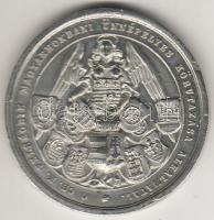 1857. "I.Ferenc József körutazása-Iparkiállítás" fém plakett T:1/2 p.h