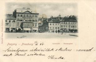 1899 Pozsony Theatre square, military school, restaurant