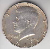 Amerikai Egyesült Államok 1967. 1/2$ Ag "Kennedy" T:2- USA 1967. 1/2 Dollar Ag "Kennedy" C:VF