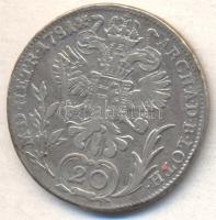 1781B 20Kr Ag "II. József" T:2-