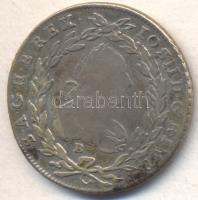 1781B 20Kr Ag "II. József" T:2-