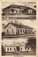 Pusztamonostor vasútállomás, Balazsovich Ernő kastélya, községháza (ragasztónyom / gluemark) (kis szakadás / small tear)