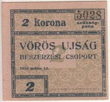 Budapest / Vörös Újság 1919. 2K T:I