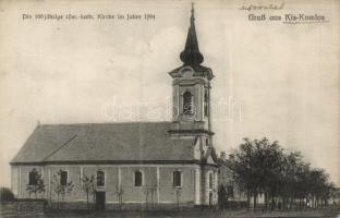 Kiskomlós, 100 years old rom. cat. church in 1894 (fa)