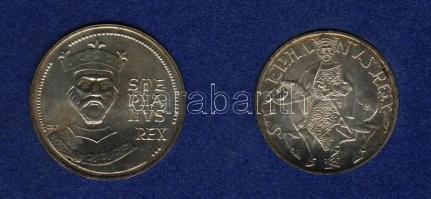 1972. "Szt. István" 50Ft+100Ft 2db sor ezüst T:BU műanyag tokban
