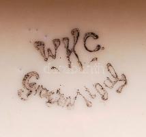 cca 1900 Weiß, Kühnert & Co. jelzett gräfenthali porcelán paripa, alján megkopott aranyozással (...