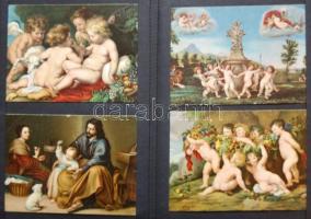 Közel 300 művészeti képeslap az 1910-es évekből érintetlen hagyatékból korabeli albumban, közte reng...