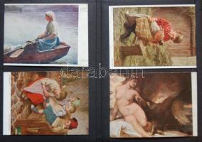 Közel 300 művészeti képeslap az 1910-es évekből érintetlen hagyatékból korabeli albumban, közte reng...