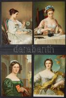 Közel 300 művészeti képeslap az 1910-es évekből érintetlen hagyatékból korabeli albumban, közte reng...