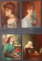 Közel 300 művészeti képeslap az 1910-es évekből érintetlen hagyatékból korabeli albumban, közte reng...