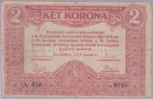 Kecskemét 1919. 2K városi utalvány T:III-