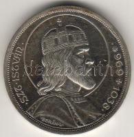 1938. "Szt. István" 5P ezüst T:1/2 tisztítva