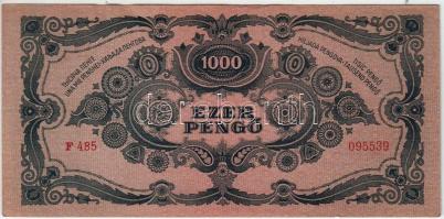 1945. 1000P vörös "MNB" bélyeggel T:I-