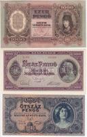 1943. 1000P T:II- + 1945. 100P + 500P T:I-,II