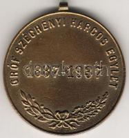 1937. "Gróf Széchenyi Harcos Egylet" kitüntetés aranyozott fém T:2