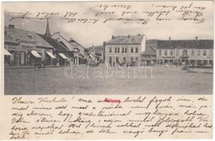 Hátszeg main square, shops