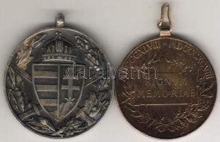 1898/1918. 2 klf katonai kitüntetés "Signum memoriae" + "Pro Deo et Patria" bron...