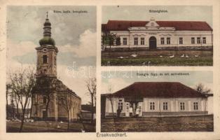 Érsekvadkert Hangya szövetkezet, községháza, katolikus templom