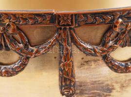 Alpakka kínáló kosár, üvegbetét nélkül, díszítés két helyen törött, d:15 cm, m:16 cm