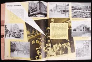 Cca 1950 Montreált bemutató színes kiadvány, angol, francia nyelven, utolsó lapok hibásak