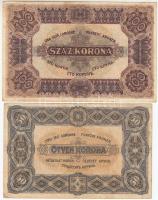 1920. 50K + 100K "Orell Füssli Zürich" T:III,III-