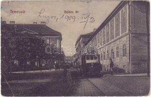 Temesvár Balázs tér / square, tram (Rb)