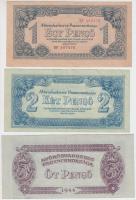 1944. 1P sorszámozással + 2P + 5P + 10P + 20P + 50P + 100P  "A Vöröshadsereg Parancsnoksága" T:I-,II,III