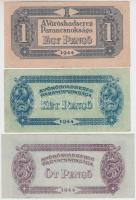 1944. 1P sorszámozással + 2P + 5P + 10P + 20P + 50P + 100P  "A Vöröshadsereg Parancsnoksága&quo...