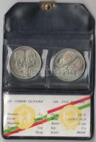 1981. 100Ft + 5L magyar-bolgár közös kiadás "Bulgária 1300 éves" T:PP Eredeti tokban, tanú...