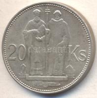 Szlovákia 1941. 20K Ag "Cirill és Metód" T:2 Slovakia 1941 20 Korun Ag "St. Kyrill and St. Methodius" C:XF