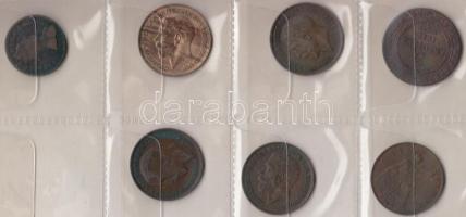 45db-ból álló hobbigyűjtemény éremberakóban, pár jobb darabbal és kettő Ag is T:vegyes