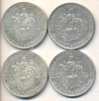 Szlovákia 1944. 10K Ag (4x) T:2 Slovakia 1944. 10 Koruna Ag (4x) C:XF