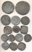 Vegyes 15db-ból álló magyar és külföldi középkori ezüstpénz gyűjtemény jobb darabokkal! T:vegyes