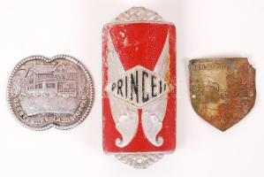 Turista fém jelvények, összesen 3 db