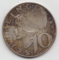 Ausztria 1957. 10Sch Ag T:2- Austria 1957. 10 Schilling Ag C:VF