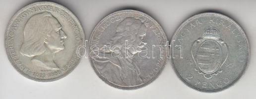 1935-1936. 2P Ag "Pázmány" + "Rákóczi" + "Liszt" T:2,2-