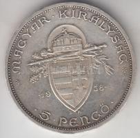 1938. 5P Ag "Szent István" T:2-