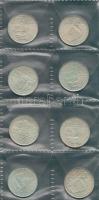 1992-94. 200Ft Ag "MNB" + "Deák" (10x) műbőr éremtartóban, emellett néhány 1-10F...