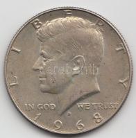 Amerikai Egyesült Államok 1968D. 1/2$ Ag "Kennedy" T:2-
USA 1968D. 1/2 Dollar Ag "Ken...
