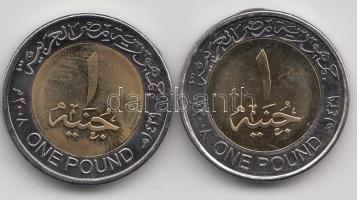 Egyiptom 2010. 1F "Tutanhamon aranytrónja" + 1F "Szkarabeusz" multicolor T:2 Tanúsítvánnyal! Egypt 2010. 1 Pound "Winged Scarab" + 1 Pound "Golden Throne of Tutankhamun" multicolor C:XF With certificate!