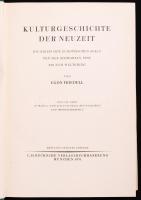 Egon Friedell: Kulturgeschichte der Neuzeit.  München 1928-31. 3 kötet Német nyelven, zöld vászonköt...