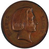 Franciaország 1844. "Liszt Ferenc koncert 1844 Párizs" Br emlékérem (30.5mm) sign.: A.Bovy T:2 France 1844. "Franz Liszt / 1844 Paris / The Italian Theatre Concert" sign: A. Bovy (30.5mm) C:XF Niggl 1108.