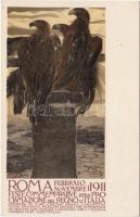 1911 Rome, Commemorative card litho s: Duilio Cambellotti