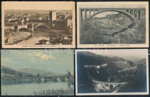 28 db régi, vegyes minőségű, külföldi városképes lap / 28 pices of old city cards, mixed quality