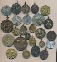 26db vegyes vallási medál és emlékérem, közte magyar darabok is, sok bronzból T:vegyes 26pcs mixed religious medallion and commemorative coin, with Hungarian pcs, lot of bronze C:mixed