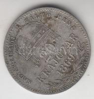 1869KB 20Kr "Magyar Királyi Váltó Pénz" Ag T:2-,3