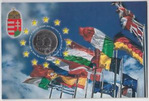 2004. 50Ft "Magyarország az EU tagja" elsőnapi veret sorszámozott emléklapon T:BU